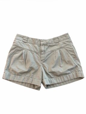 Mango Pleated Front Shorts - Mossy Green - size 8
